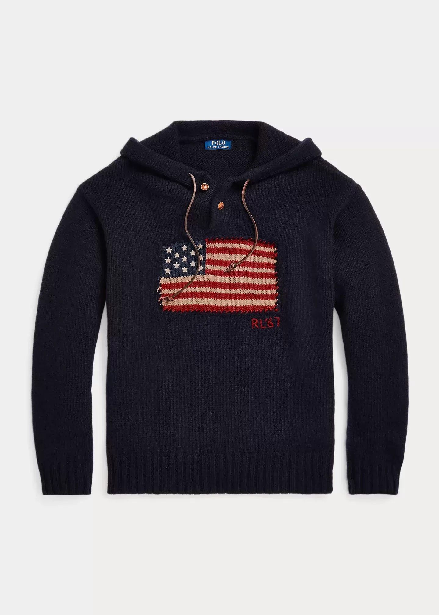 Polo Ralph Lauren Flag Wool-Blend Hooded Sweater - Image 2