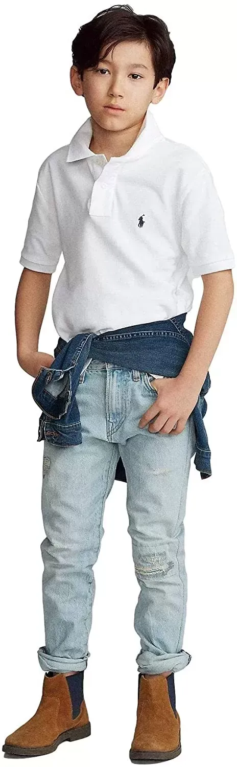 POLO RALPH LAUREN Boys Classic Fit Mesh Polo Shirt - Image 42