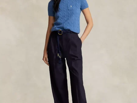 Polo Ralph Lauren Cable Wool-Cashmere Short-Sleeve Jumper