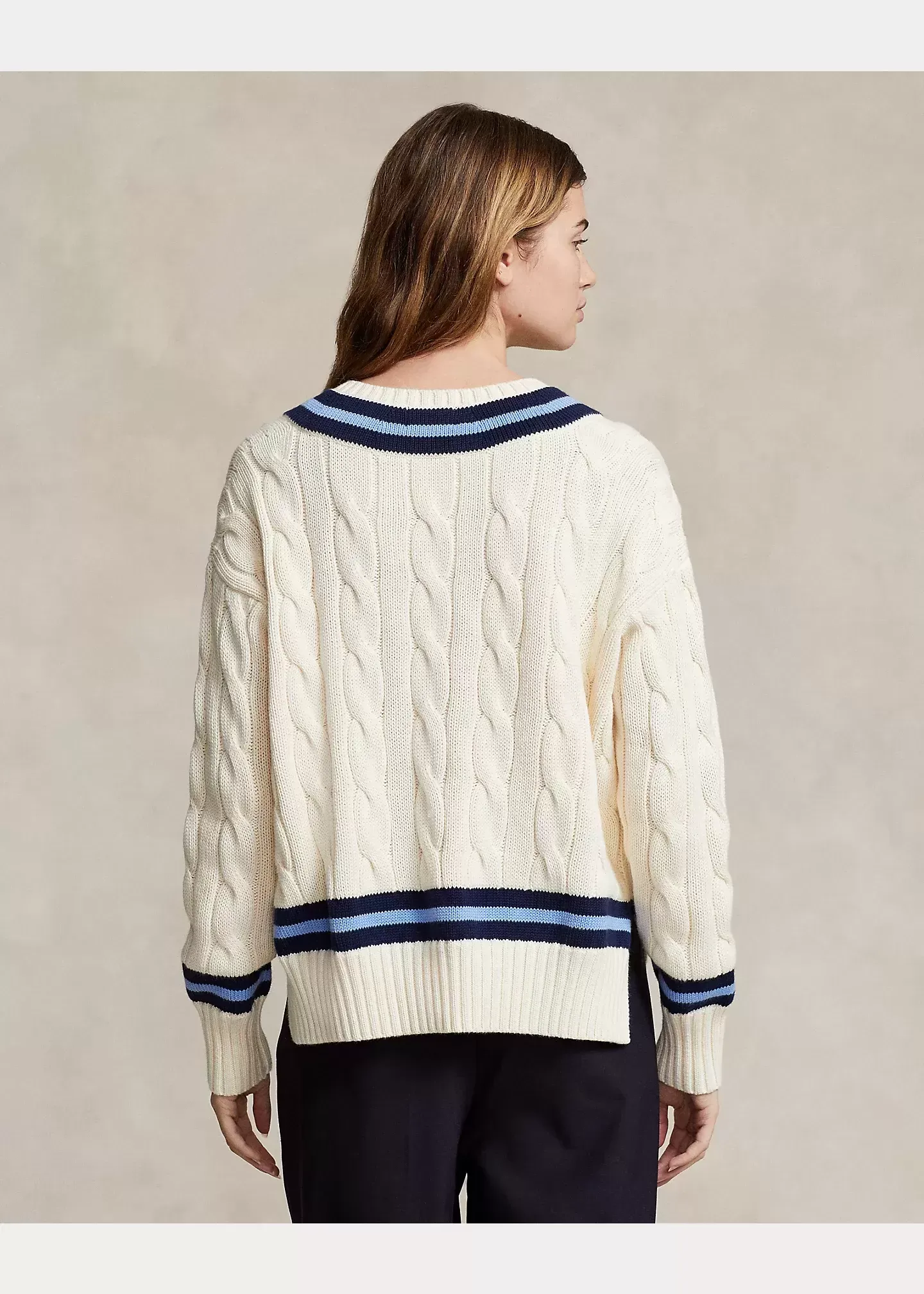 Polo Ralph Lauren Cable-Knit Cotton Cricket Sweater - Image 5