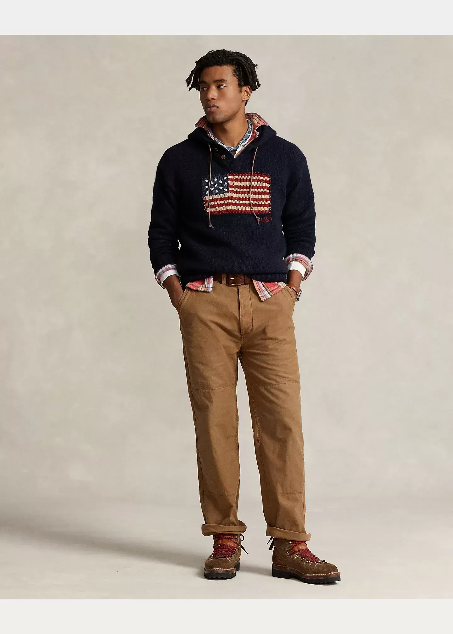 Polo Ralph Lauren Flag Wool-Blend Hooded Sweater - Image 3