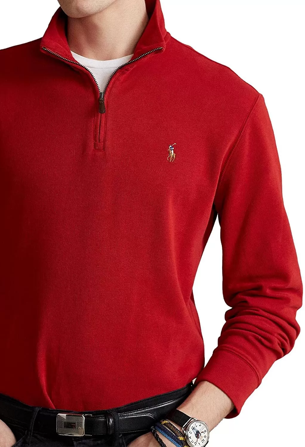POLO RALPH LAUREN Men's Classic Estate-Rib Quarter-Zip Pullover Sweater - Image 34
