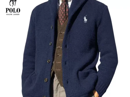 Ralph Lauren Men's 2023 new autumn and winter solid color long-sleeved knitted sweater