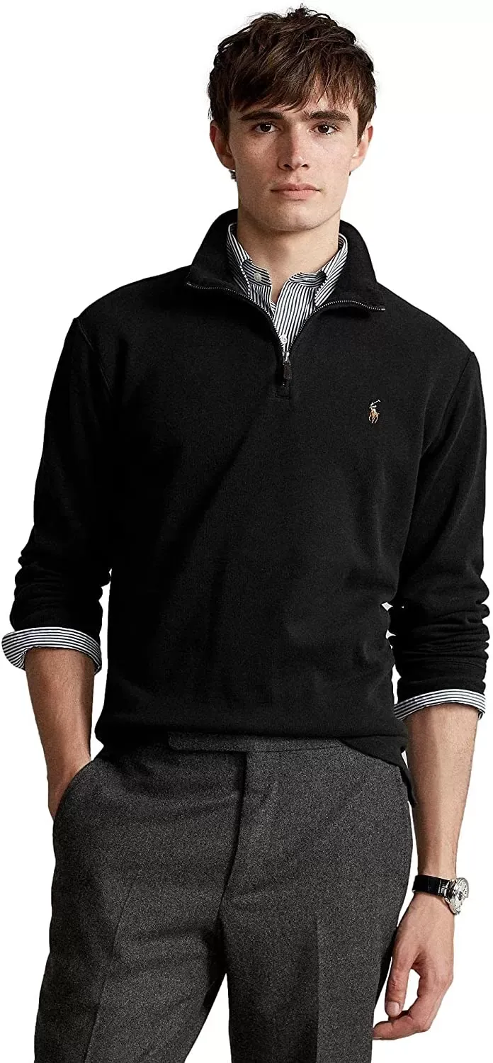 POLO RALPH LAUREN Men's Classic Estate-Rib Quarter-Zip Pullover Sweater - Image 18