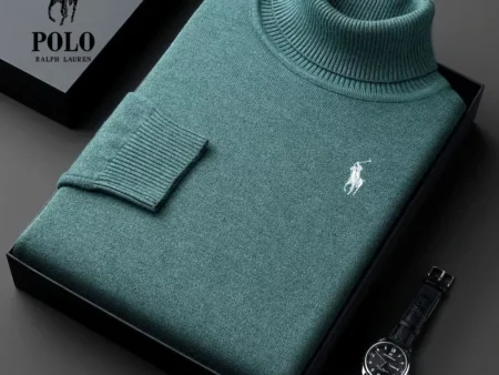 Ralph Lauren Men's Turtleneck Thick Loose Casual Knit Sweater