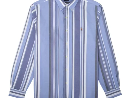 Ralph Lauren Custom Fit Striped Oxford Shirt Blue Multi