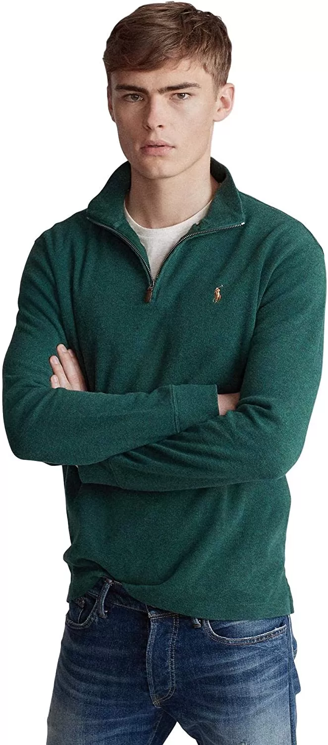 POLO RALPH LAUREN Men's Classic Estate-Rib Quarter-Zip Pullover Sweater - Image 45