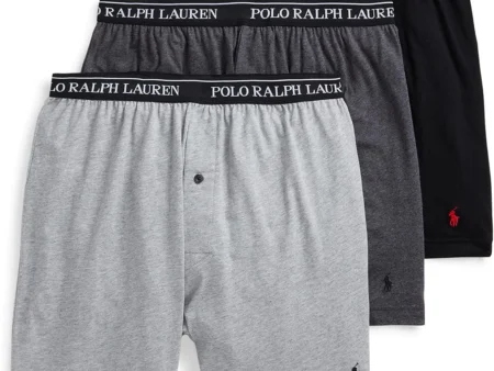 Polo Ralph Lauren Men's Classic Fit with Wicking Knit Boxers 3 Pack
