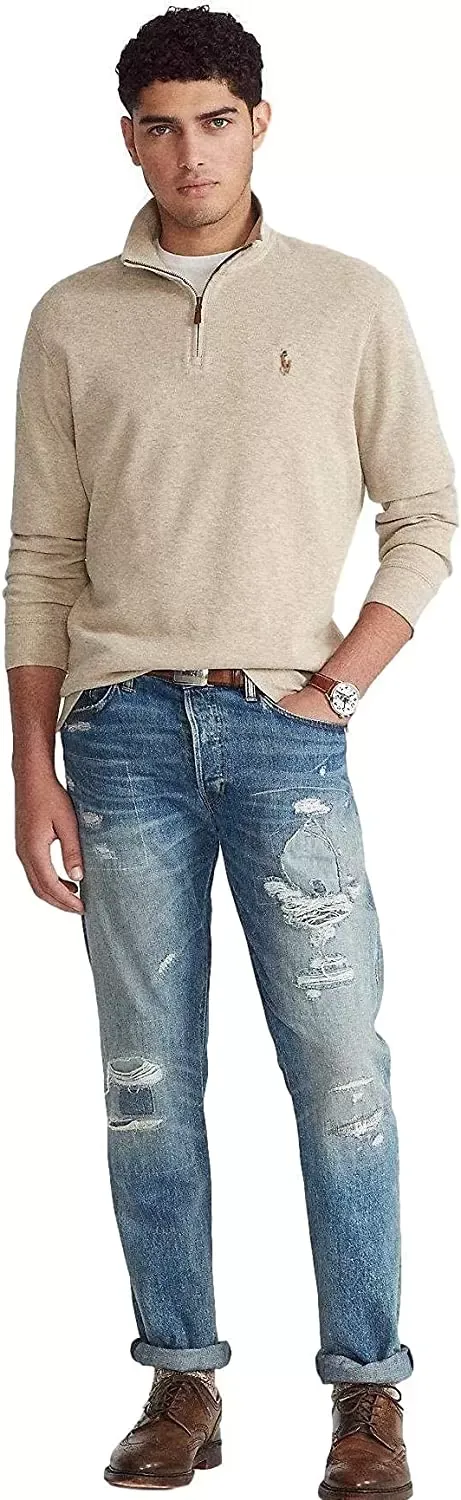 POLO RALPH LAUREN Men's Classic Estate-Rib Quarter-Zip Pullover Sweater - Image 25