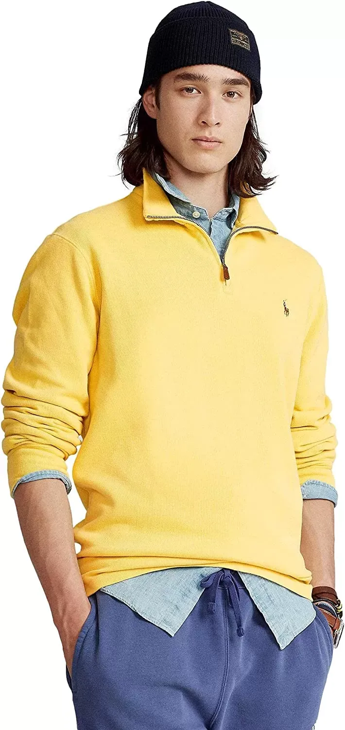POLO RALPH LAUREN Men's Classic Estate-Rib Quarter-Zip Pullover Sweater - Image 14