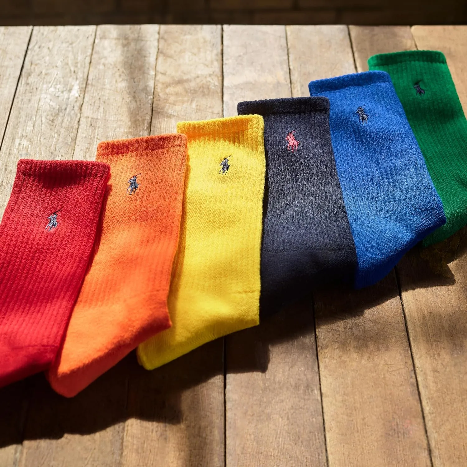 POLO RALPH LAUREN mens Athletic Performance Cotton Low Cut Socks - 6 Pair Pack - Moisture Wicking Mesh - Image 15