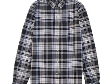 Ralph Lauren L/S Classic Oxford Sports Shirt S/F Grey Heather / Blue