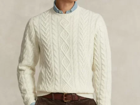 Polo Ralph Lauren Wool-Cashmere Fisherman’s Sweater