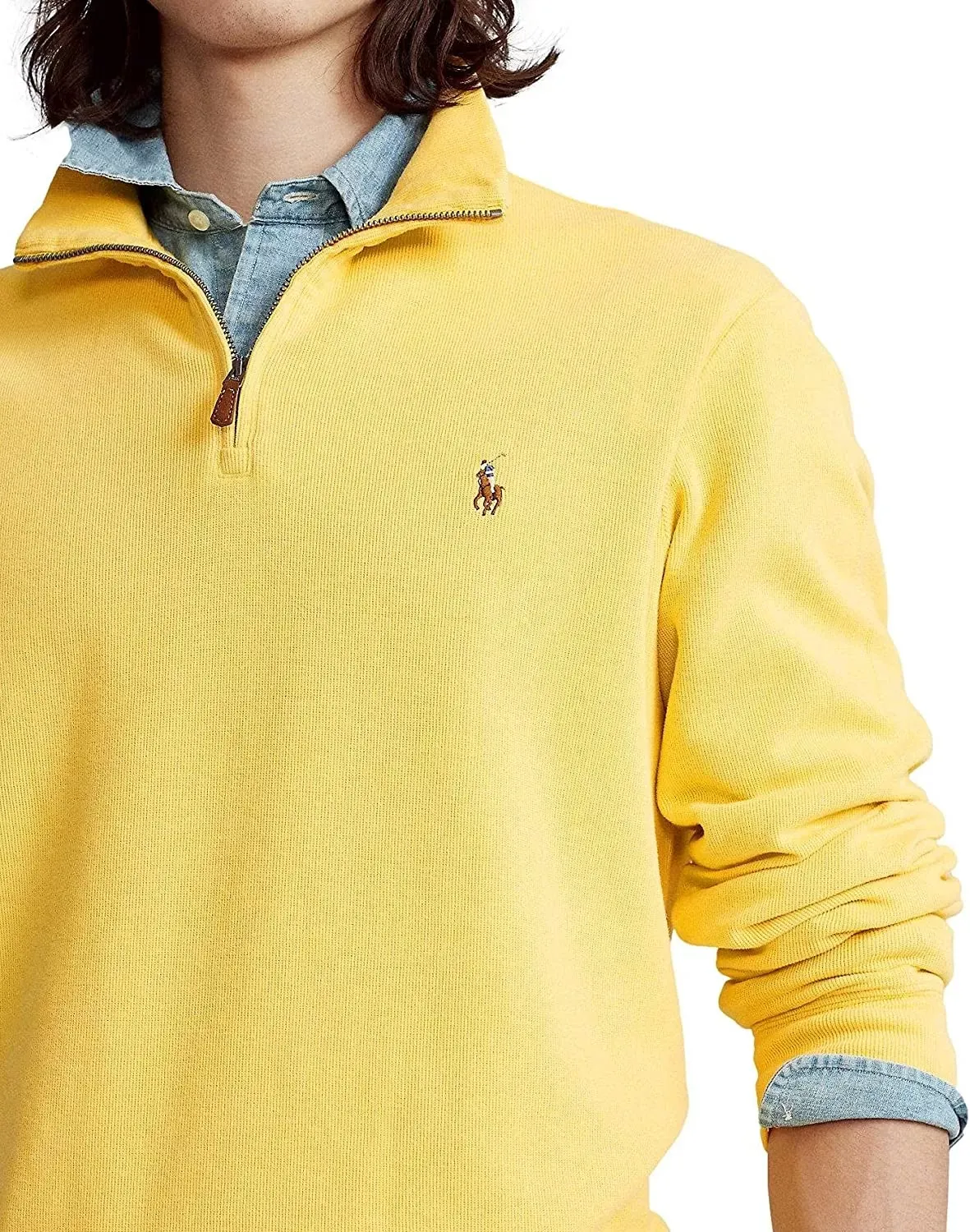 POLO RALPH LAUREN Men's Classic Estate-Rib Quarter-Zip Pullover Sweater