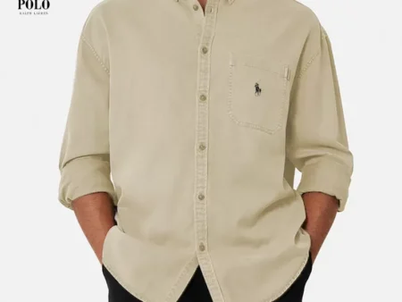 Ralph Lauren Men's Cotton Basic Denim Long Sleeve Shirt