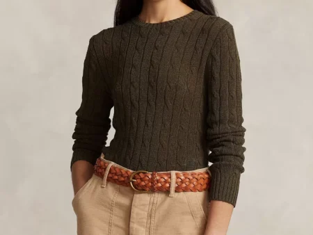 Polo Ralph Lauren Cable-Knit Cotton-Blend Crewneck Sweater