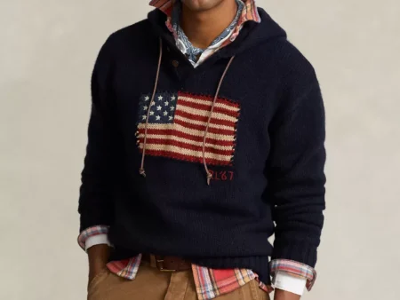 Polo Ralph Lauren Flag Wool-Blend Hooded Sweater