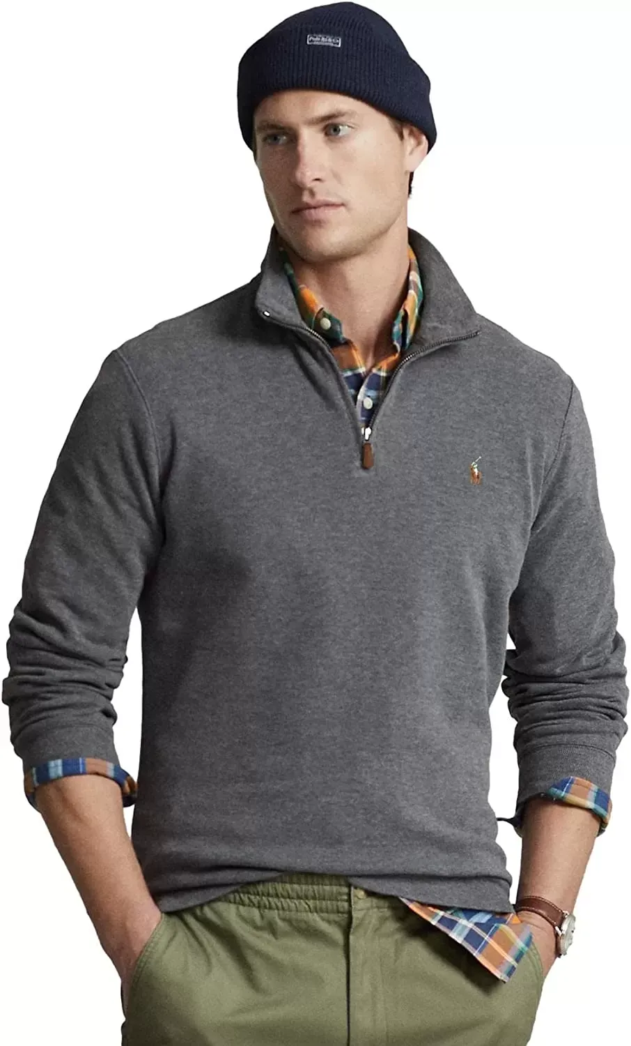 POLO RALPH LAUREN Men's Classic Estate-Rib Quarter-Zip Pullover Sweater - Image 10