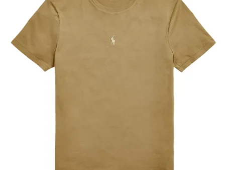 Ralph Lauren Custom Slim Fit Centre Logo T-Shirt Montana Khaki