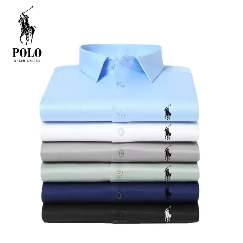 Ralph Lauren Men's Cotton Basic Denim Long Sleeve Shirt - Image 15