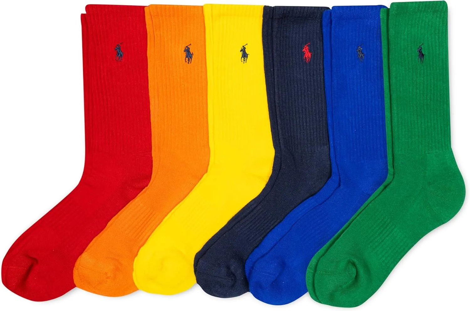 POLO RALPH LAUREN Men's Athletic Performance Cotton Crew Socks - 6 Pair Pack - Moisture Wicking Mesh - Image 21
