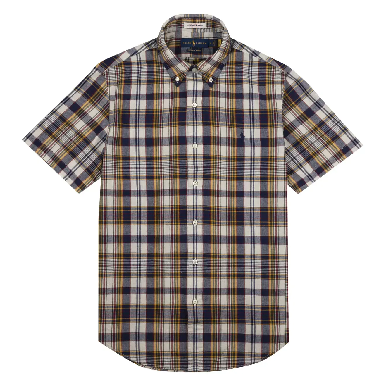 Ralph Lauren Cotton Check Shirt Navy / Yellow Multi