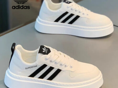 2025 Adidas Superstar white sneakers with thick soles - Stylish and comfortable