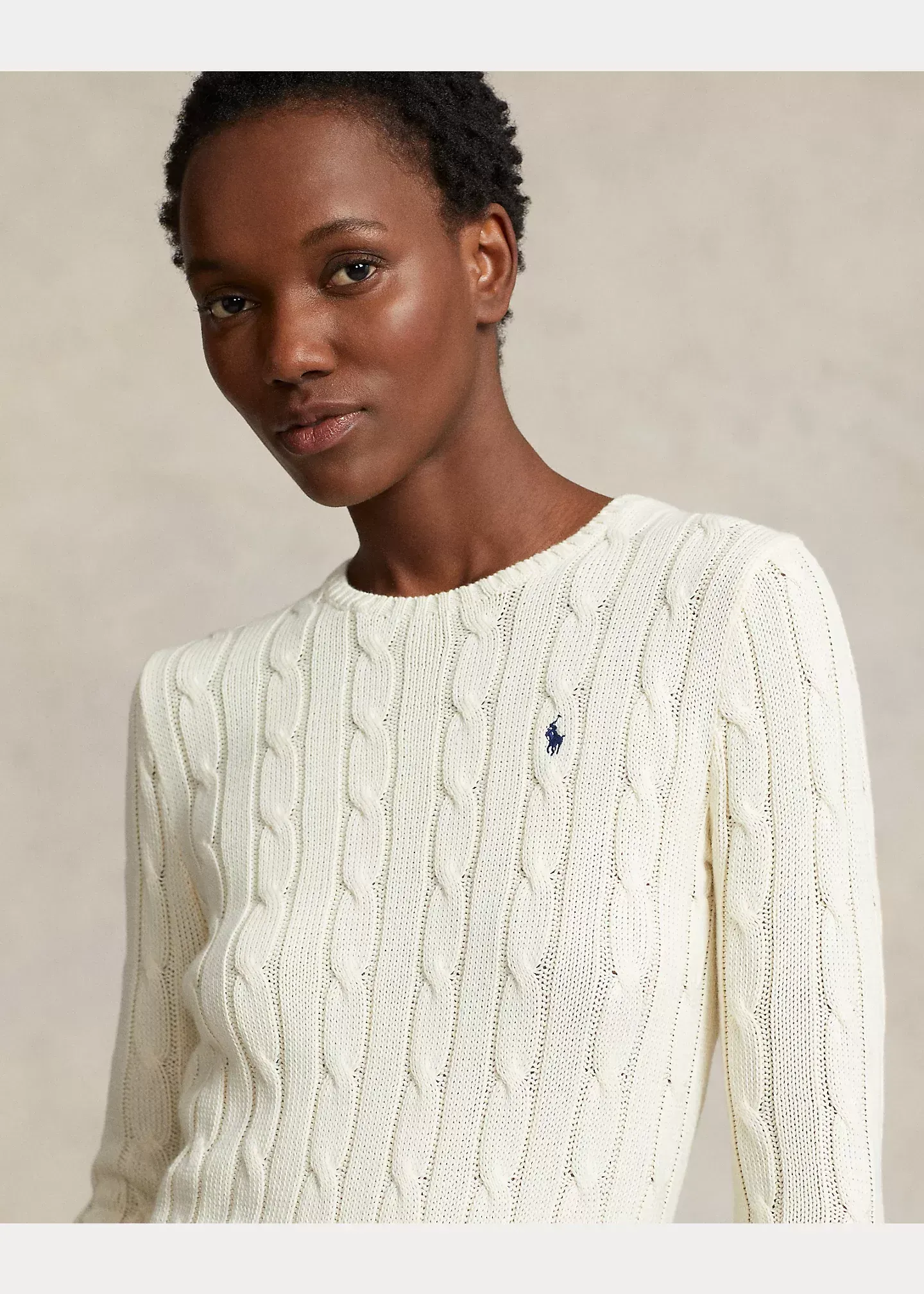 Polo Ralph Lauren Cable-Knit Cotton Crewneck Jumper - Image 4