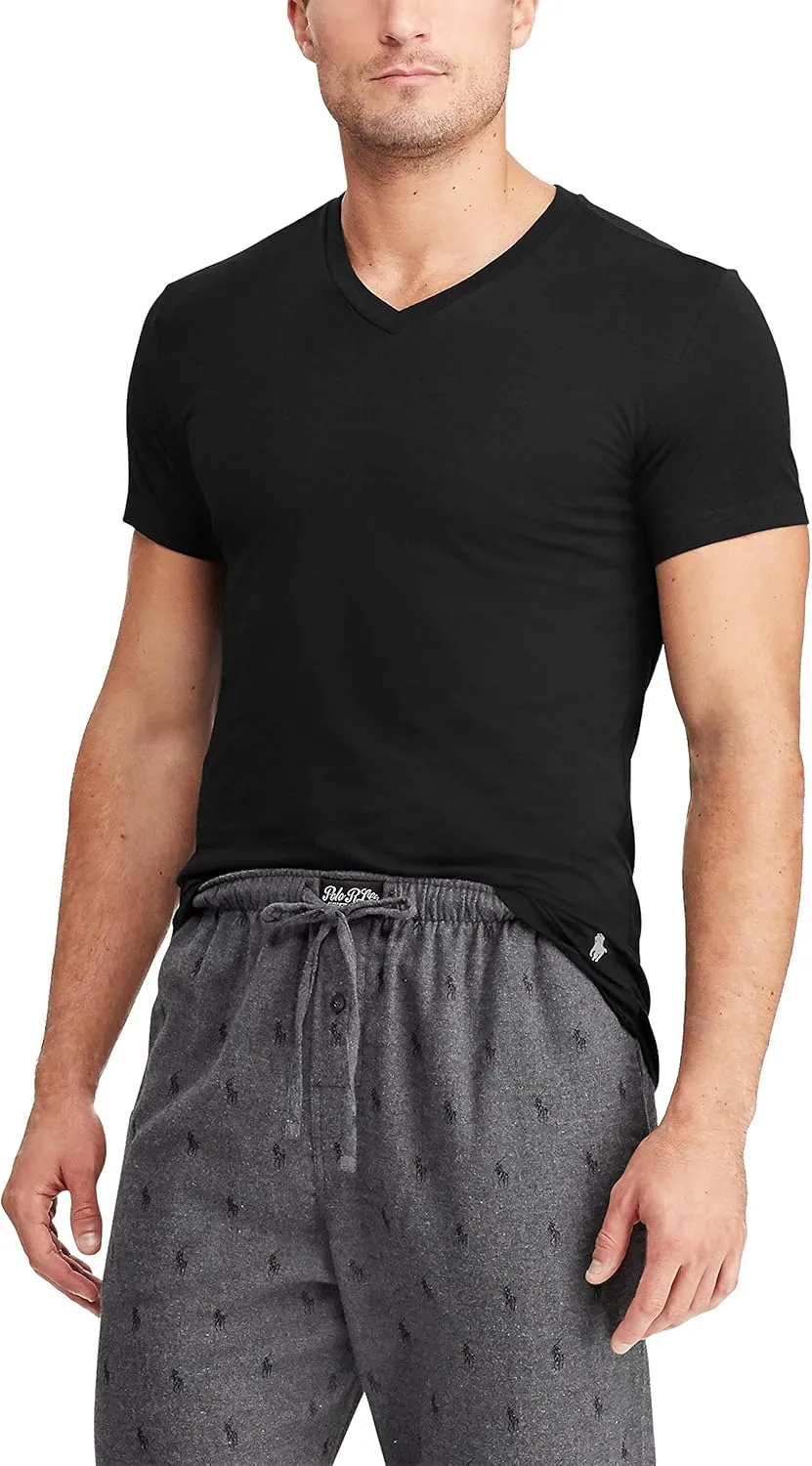 Polo Ralph Lauren Men's Slim Fit Cotton V-neck Undershirt 3-pack - Image 4