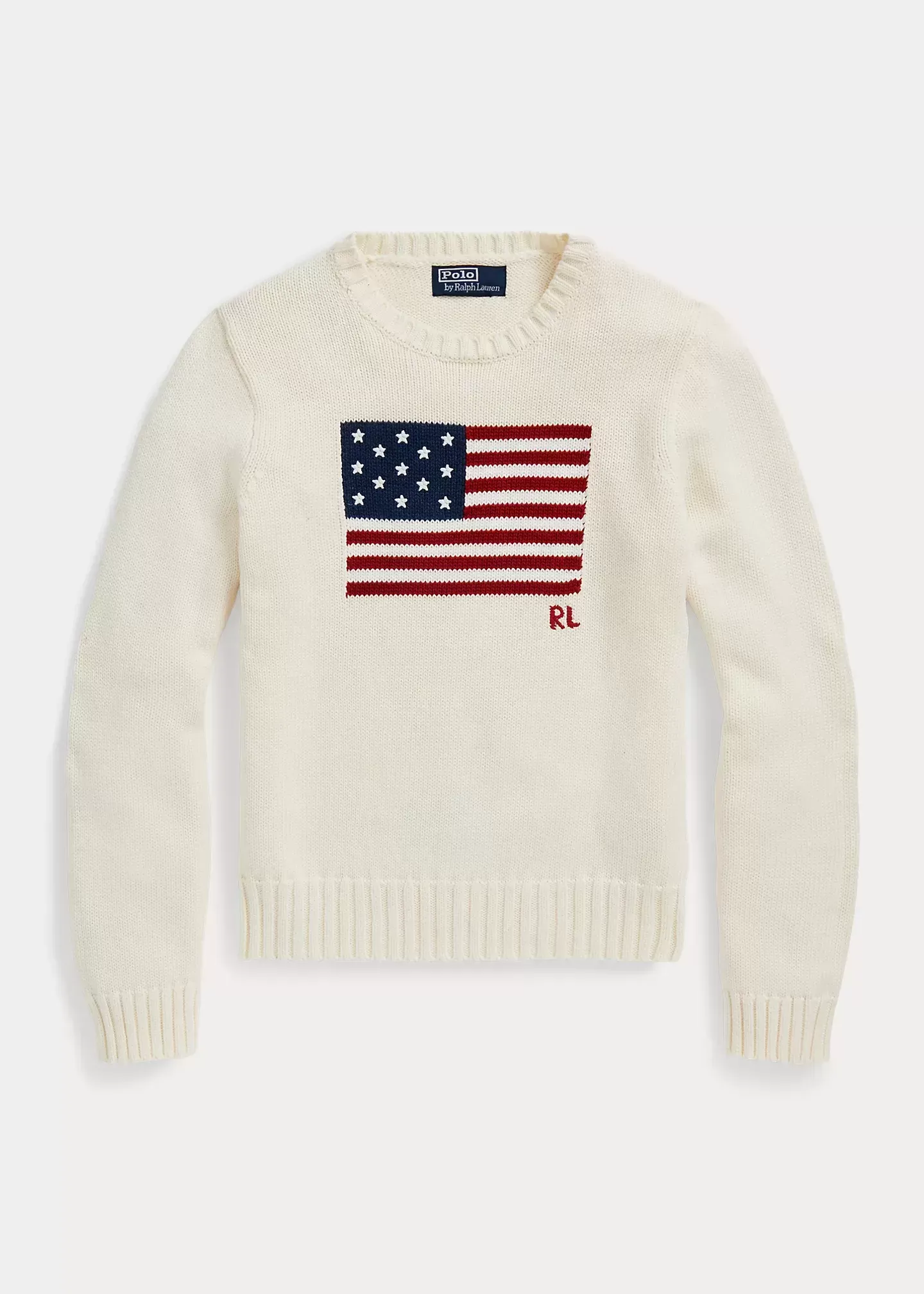 Polo Ralph Lauren Flag Cotton Crewneck Sweater - Image 3