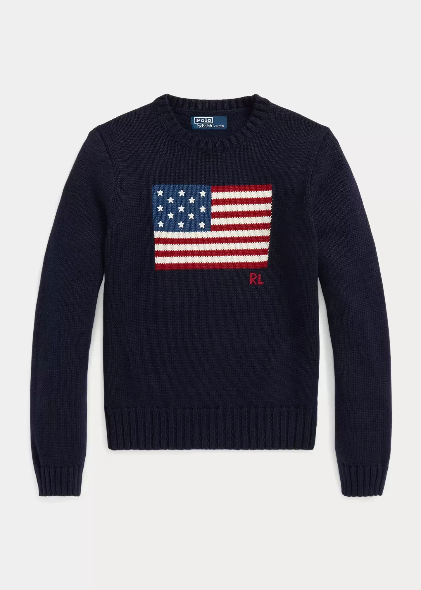 Polo Ralph Lauren Flag Cotton Crewneck Sweater - Image 7