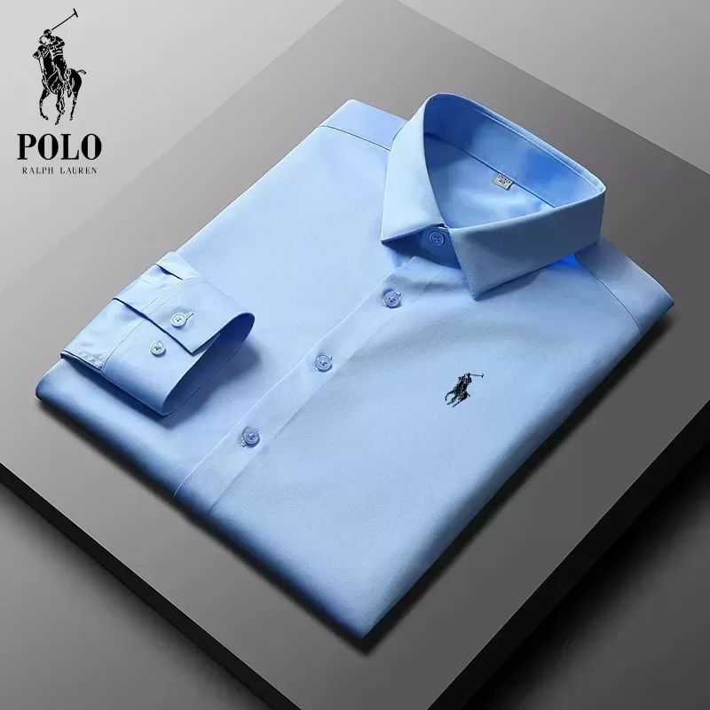 Ralph Lauren Men's Cotton Basic Denim Long Sleeve Shirt - Image 5