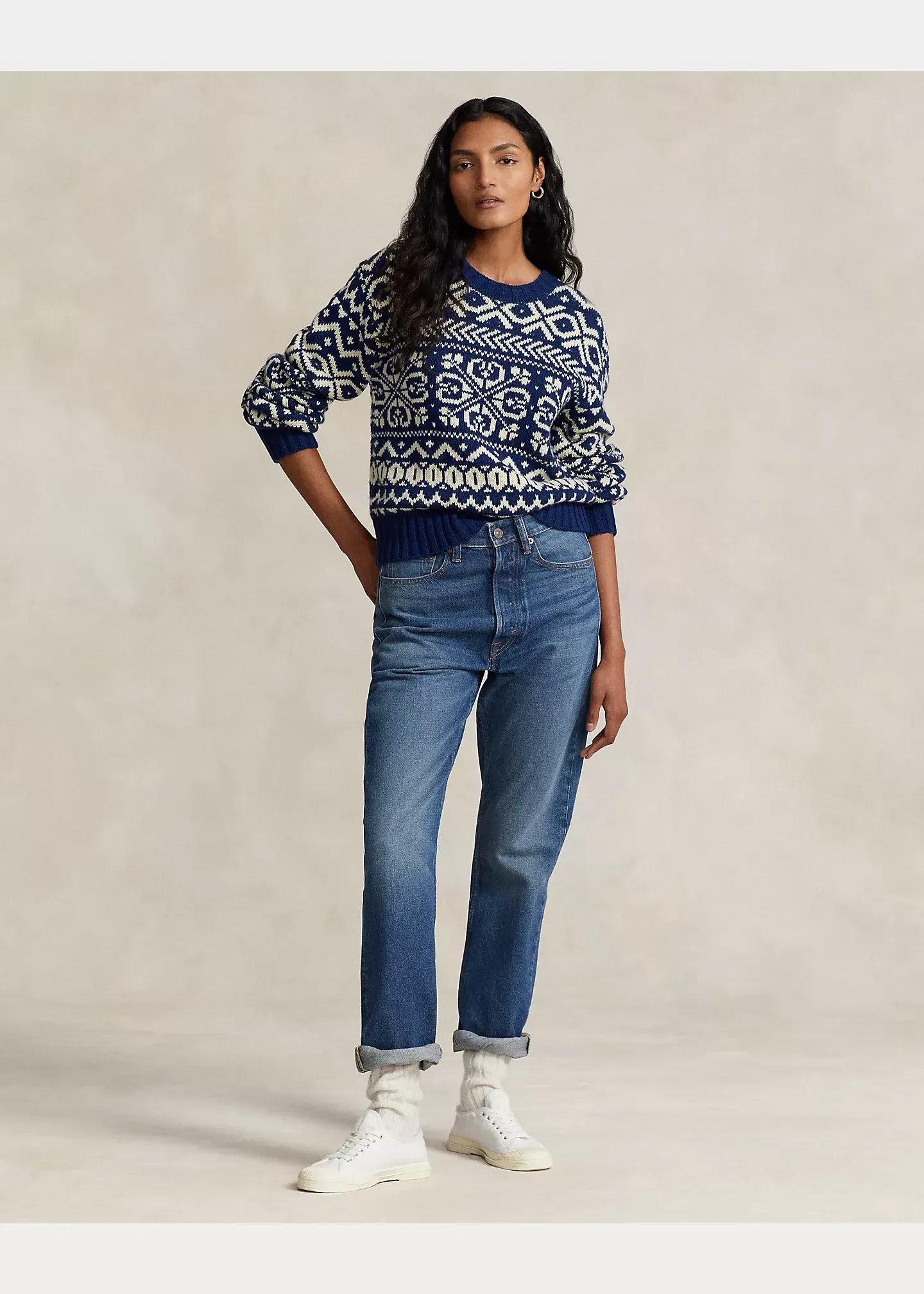 Polo Ralph Lauren Snowflake-Motif Wool-Blend Sweater - Image 3