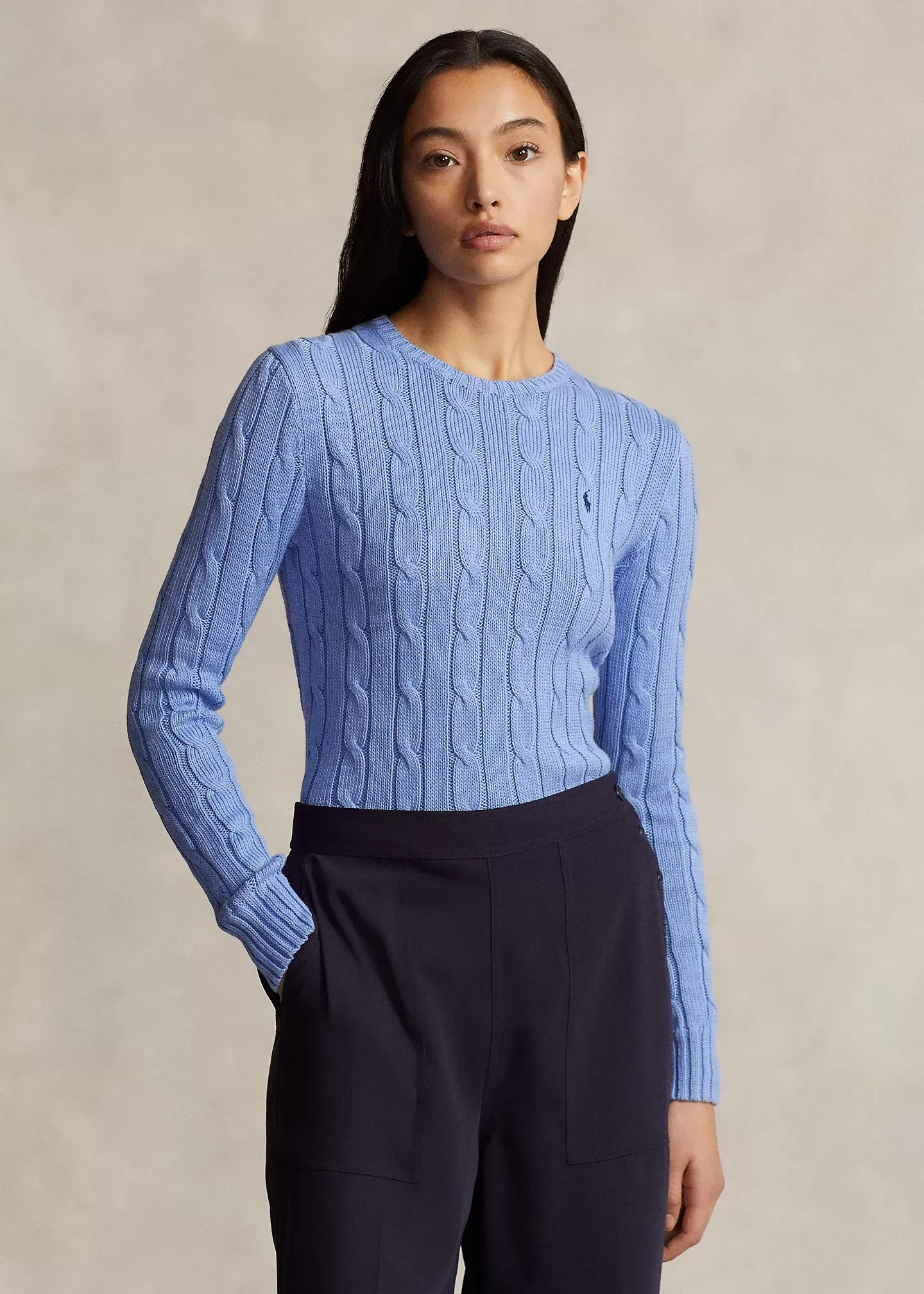 Polo Ralph Lauren Cable-Knit Cotton Crewneck Jumper - Image 5