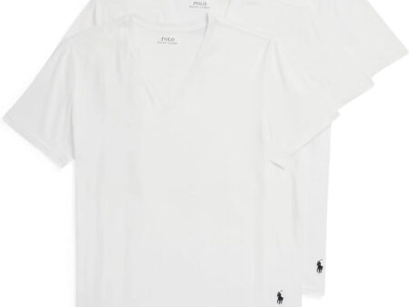POLO RALPH LAUREN Men's 4d Flex Cooling Ventilation Cotton Modal V-Neck Undershirts