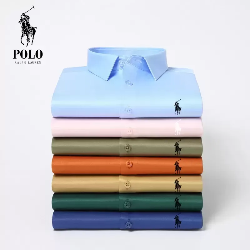 Ralph Lauren Men's Cotton Basic Denim Long Sleeve Shirt - Image 16