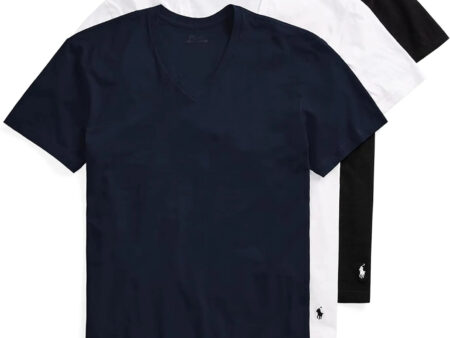 Polo Ralph Lauren Men's Slim Fit Cotton V-neck Undershirt 3-pack