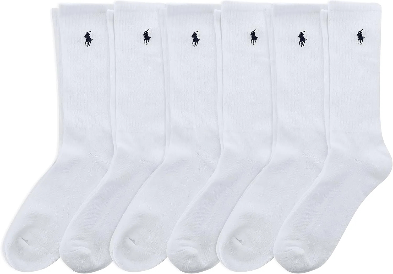 POLO RALPH LAUREN Men's Athletic Performance Cotton Crew Socks - 6 Pair Pack - Moisture Wicking Mesh - Image 9
