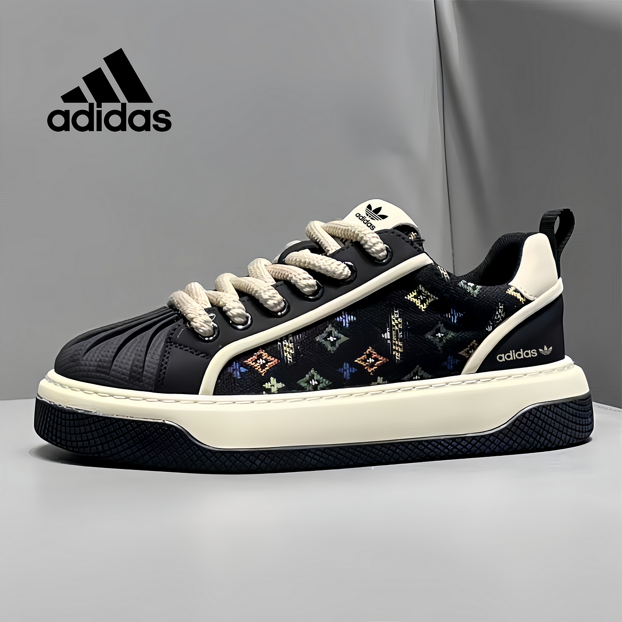Adidas casual sneakers with thick sole 2025 - Image 3
