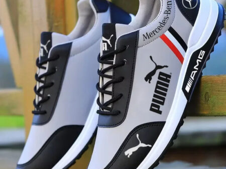 PUMA and Mercedes-Benz collaborate to develop lightweight and comfortable men's sports shoes.