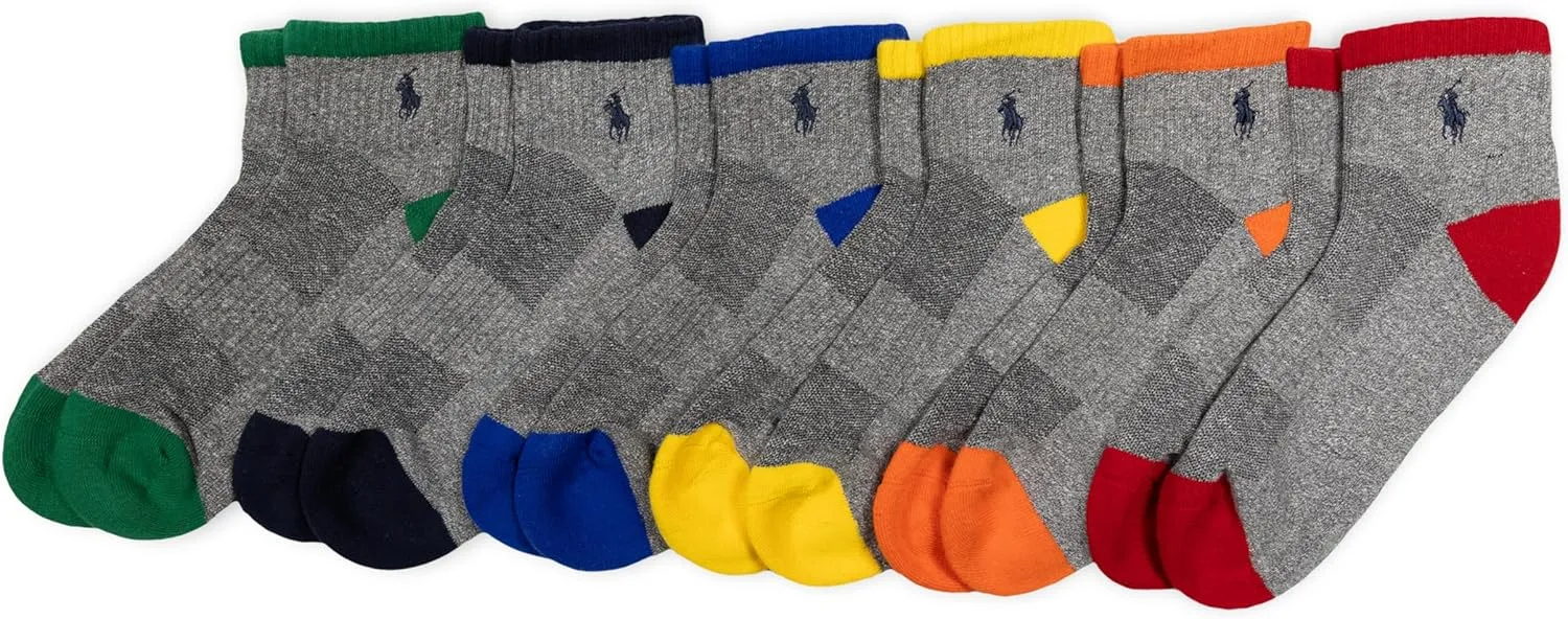POLO RALPH LAUREN mens Athletic Performance Cotton Ankle Socks - 6 Pair Pack - Moisture Wicking Mesh - Image 7
