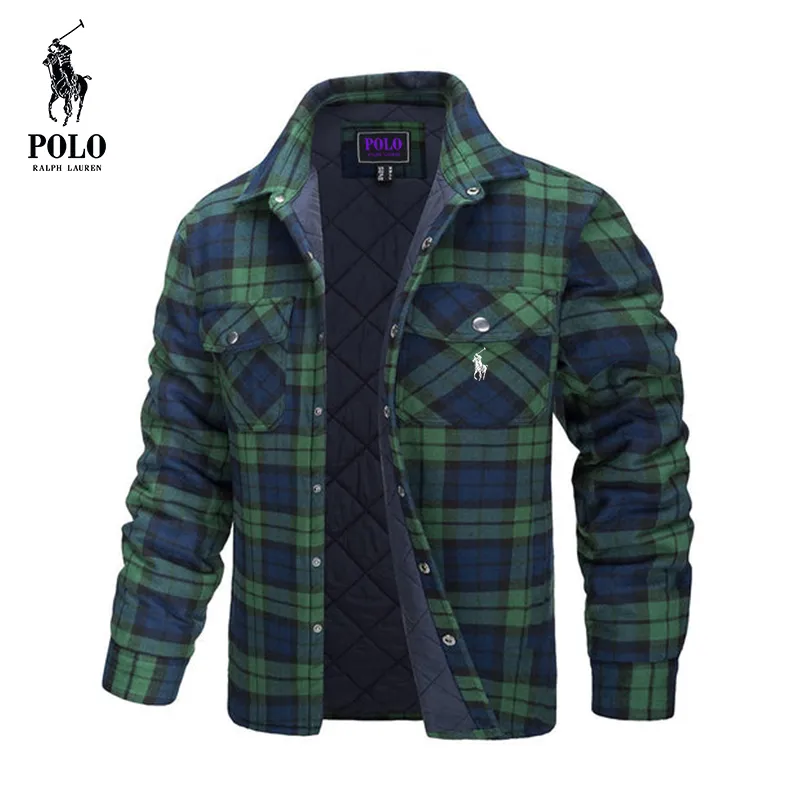 Ralph Lauren Men's Flannel Shirt Long Sleeve Button Down Jacket - Image 7