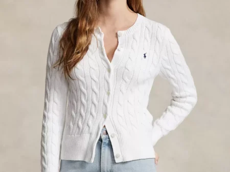 Polo Ralph Lauren Cable-Knit Cotton Crewneck Cardigan