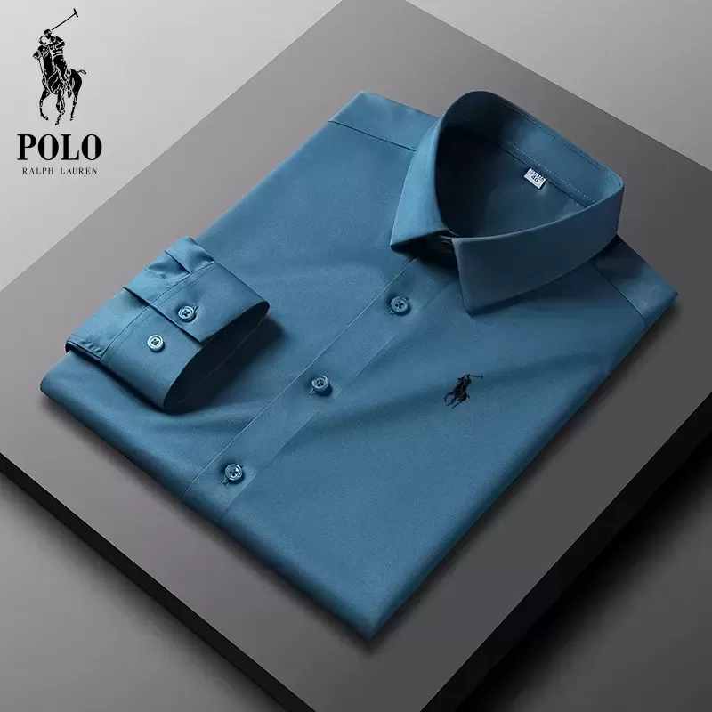 Ralph Lauren Men's Cotton Basic Denim Long Sleeve Shirt - Image 14