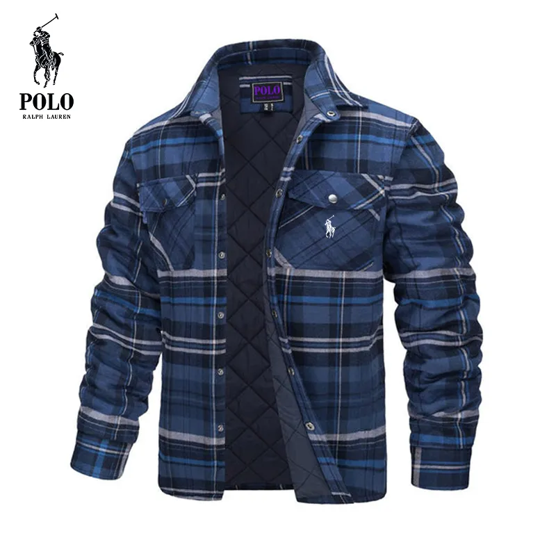 Ralph Lauren Men's Flannel Shirt Long Sleeve Button Down Jacket