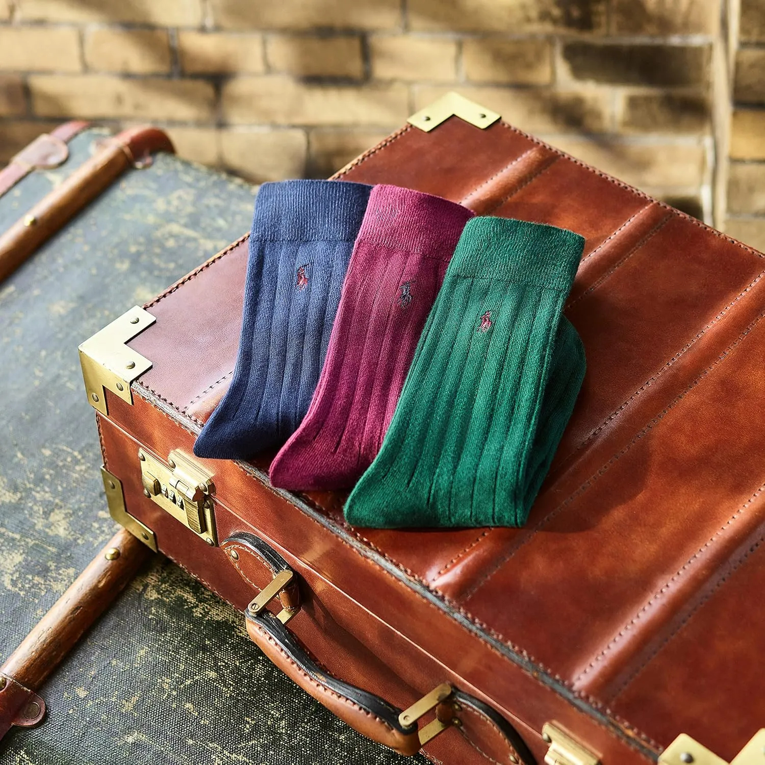 POLO RALPH LAUREN Super Soft Birdseye Dress Crew Socks - 3 Pair Pack - Signature Embroidered Pony & Heel-toe Reinforcement - Image 4