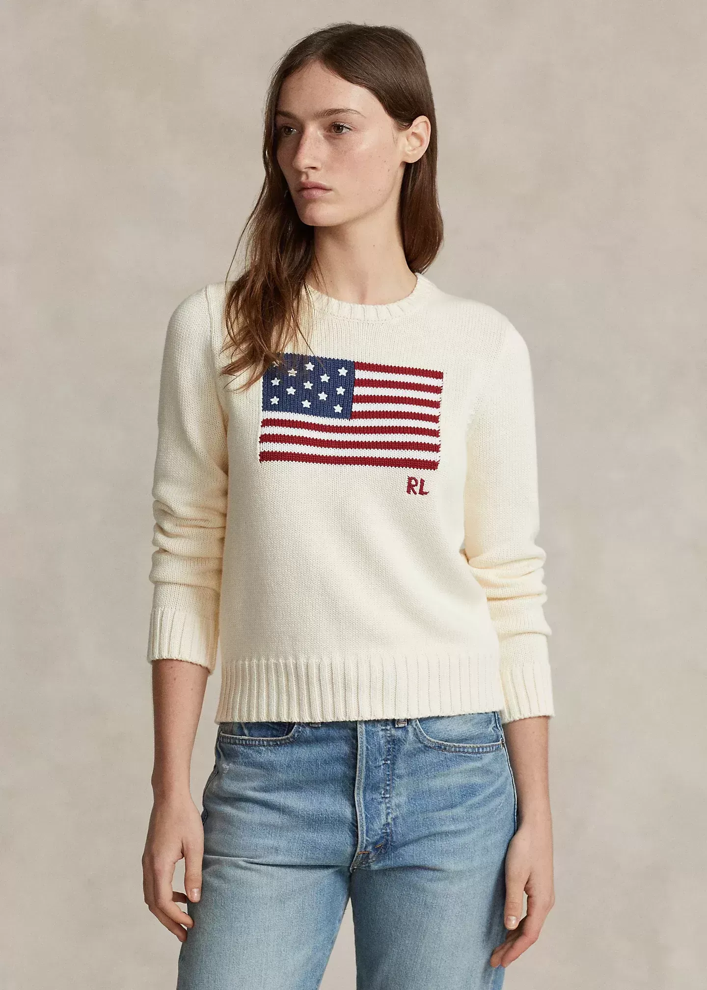 Polo Ralph Lauren Flag Cotton Crewneck Sweater