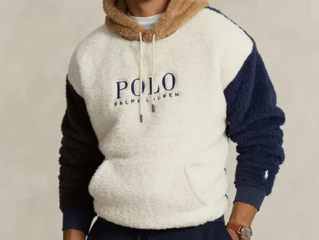 Polo Ralph Lauren Logo Color-Blocked Pile Fleece Hoodie