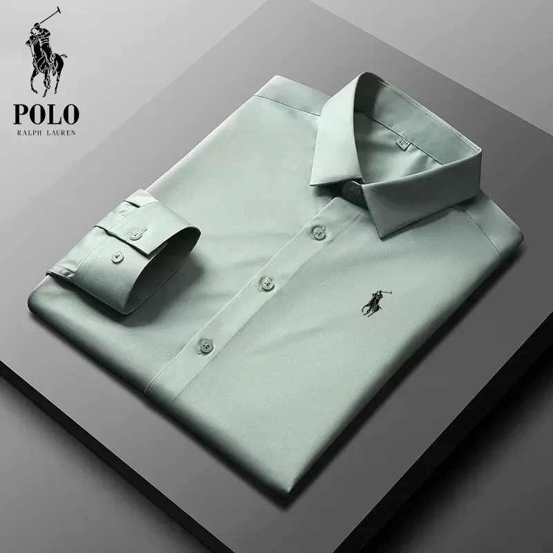 Ralph Lauren Men's Cotton Basic Denim Long Sleeve Shirt - Image 8