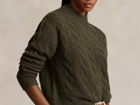 Polo Ralph Lauren Cable Wool-Cashmere Mockneck Sweater